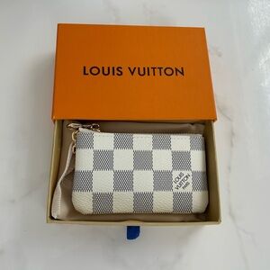 Louis Vuitton Damier Azur Mini Pouch with Gold Hardware